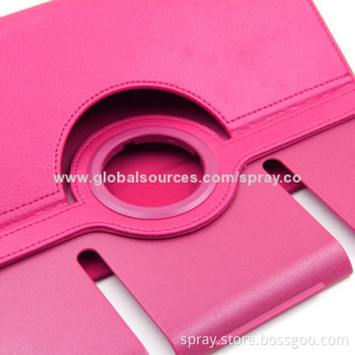 360 Degrees Rotating Stand PU Leather Case for iPad 2/3, Various Colors Available